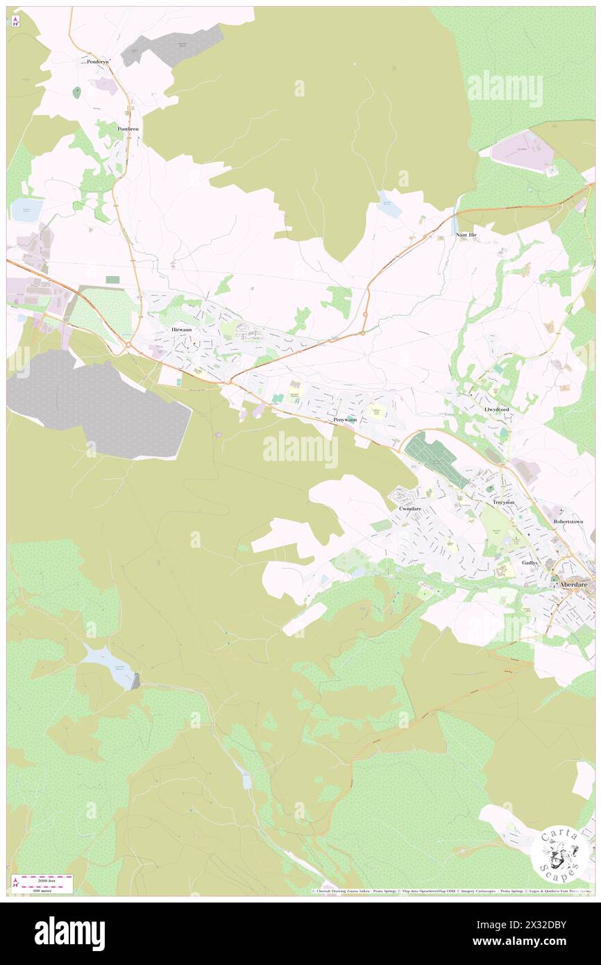 Pen-y-Waun, Rhondda Cynon TAF, GB, Vereinigtes Königreich, Wales, n 51 43' 38'', S 3 29' 32'', Karte, Cartascapes Map, veröffentlicht 2024. Erkunden Sie Cartascapes, eine Karte, die die vielfältigen Landschaften, Kulturen und Ökosysteme der Erde enthüllt. Reisen Sie durch Zeit und Raum und entdecken Sie die Verflechtungen der Vergangenheit, Gegenwart und Zukunft unseres Planeten. Stockfoto