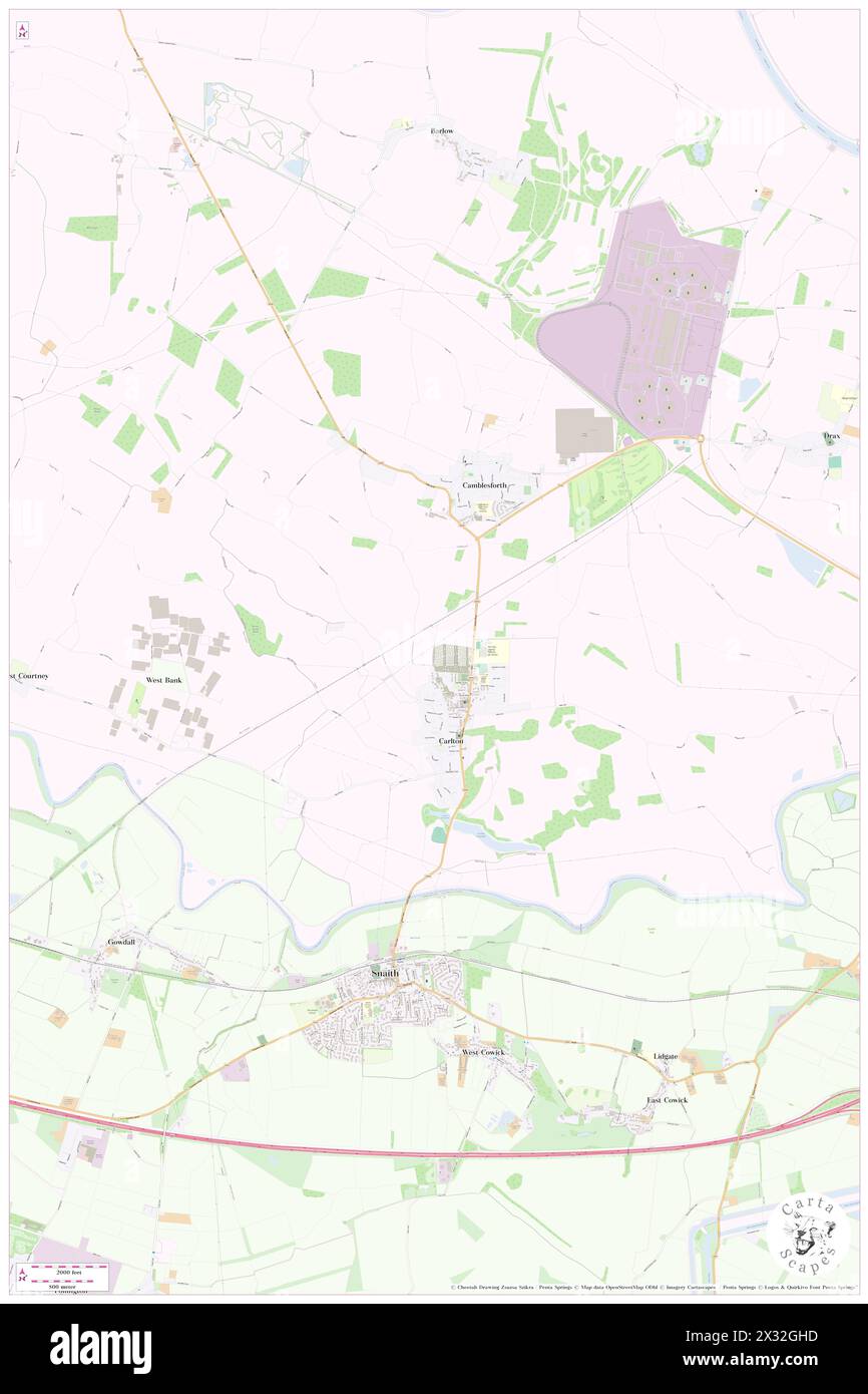 Carlton, City and Borough of Leeds, GB, Vereinigtes Königreich, England, N 53 52' 50''', S 1 39' 45''', Karte, Cartascapes Map, veröffentlicht 2024. Erkunden Sie Cartascapes, eine Karte, die die vielfältigen Landschaften, Kulturen und Ökosysteme der Erde enthüllt. Reisen Sie durch Zeit und Raum und entdecken Sie die Verflechtungen der Vergangenheit, Gegenwart und Zukunft unseres Planeten. Stockfoto