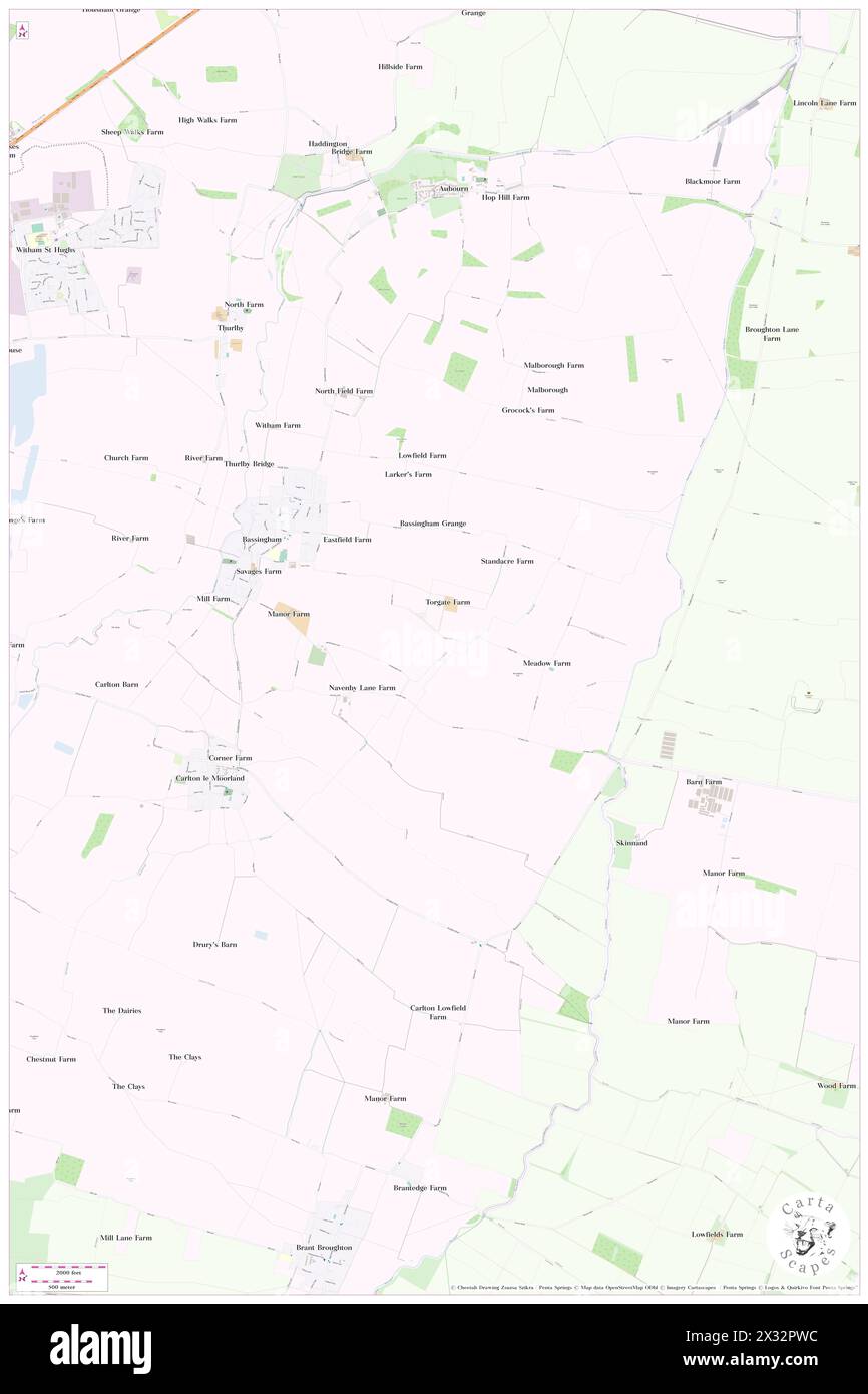 Bassingham, Lincolnshire, GB, Vereinigtes Königreich, England, n 53 7' 13'', S 0 37' 12'', Karte, Cartascapes Map, veröffentlicht 2024. Erkunden Sie Cartascapes, eine Karte, die die vielfältigen Landschaften, Kulturen und Ökosysteme der Erde enthüllt. Reisen Sie durch Zeit und Raum und entdecken Sie die Verflechtungen der Vergangenheit, Gegenwart und Zukunft unseres Planeten. Stockfoto