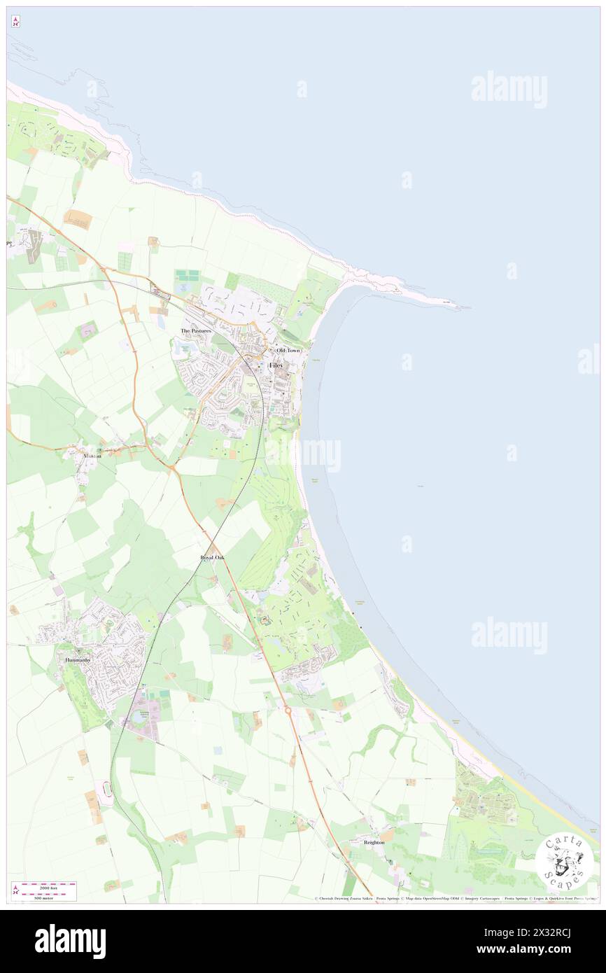 Filey, North Yorkshire, GB, Vereinigtes Königreich, England, n 54 12' 2'', S 0 17' 3'', Karte, Cartascapes Map, veröffentlicht 2024. Erkunden Sie Cartascapes, eine Karte, die die vielfältigen Landschaften, Kulturen und Ökosysteme der Erde enthüllt. Reisen Sie durch Zeit und Raum und entdecken Sie die Verflechtungen der Vergangenheit, Gegenwart und Zukunft unseres Planeten. Stockfoto