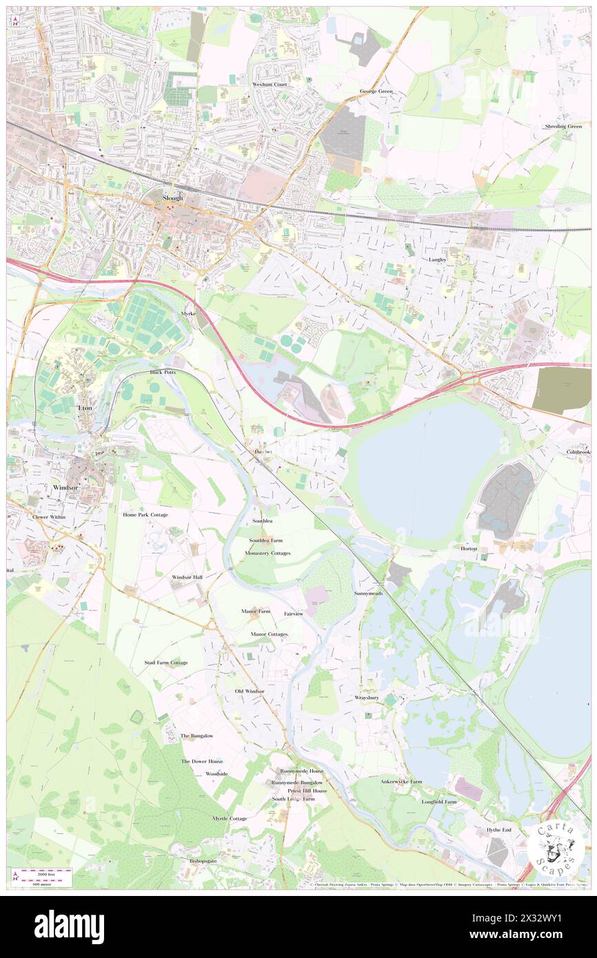 Datchet, Royal Borough of Windsor and Maidenhead, GB, Vereinigtes Königreich, England, N 51 29' 3'', S 0 34' 20'', Karte, Cartascapes Map, veröffentlicht 2024. Erkunden Sie Cartascapes, eine Karte, die die vielfältigen Landschaften, Kulturen und Ökosysteme der Erde enthüllt. Reisen Sie durch Zeit und Raum und entdecken Sie die Verflechtungen der Vergangenheit, Gegenwart und Zukunft unseres Planeten. Stockfoto