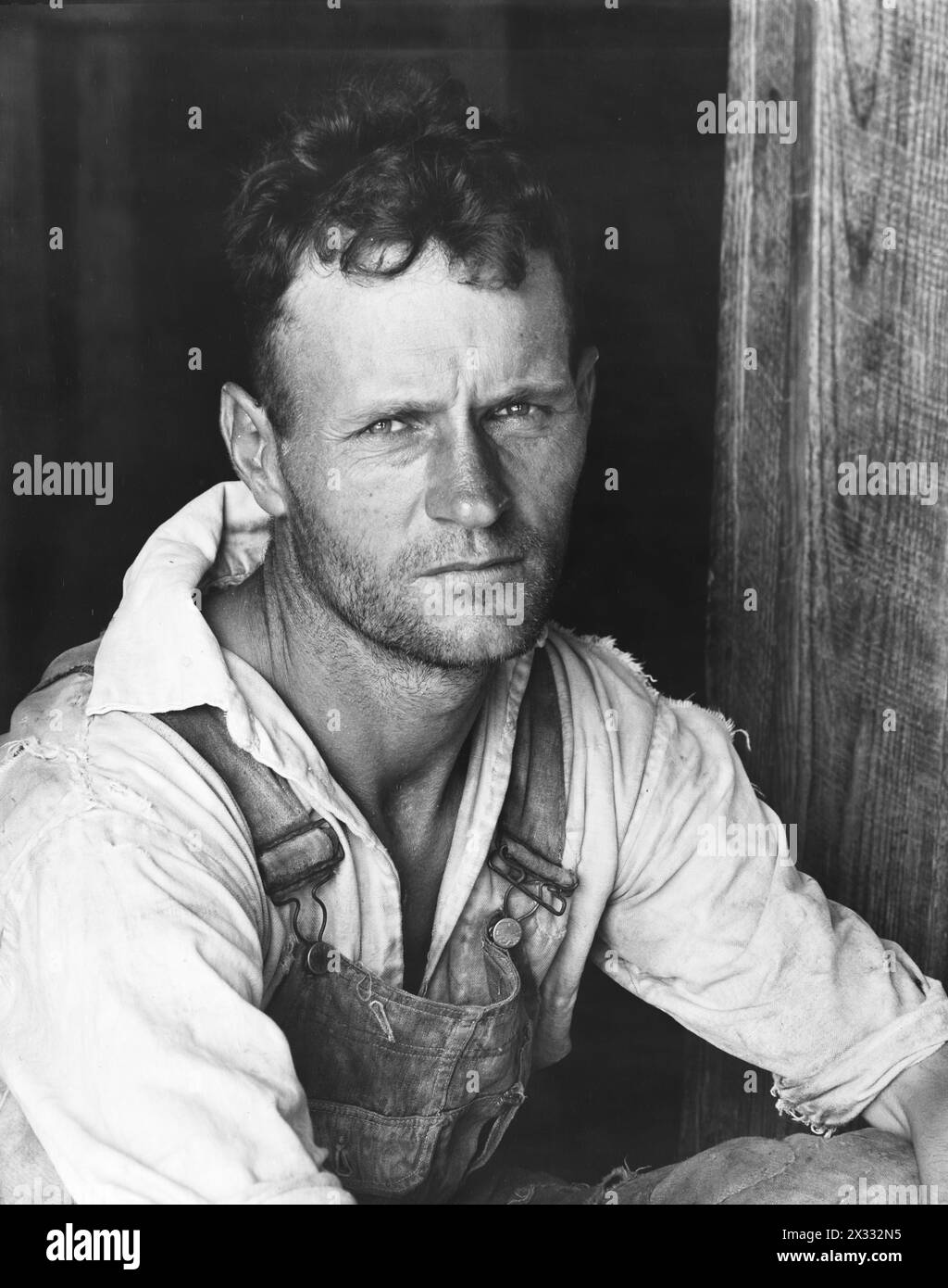 Walker Evans, Floyd Burroughs, Alabama Baumwoll-Sharecropper, Hale County, Alabama, c. 1935–1936, Foto Stockfoto