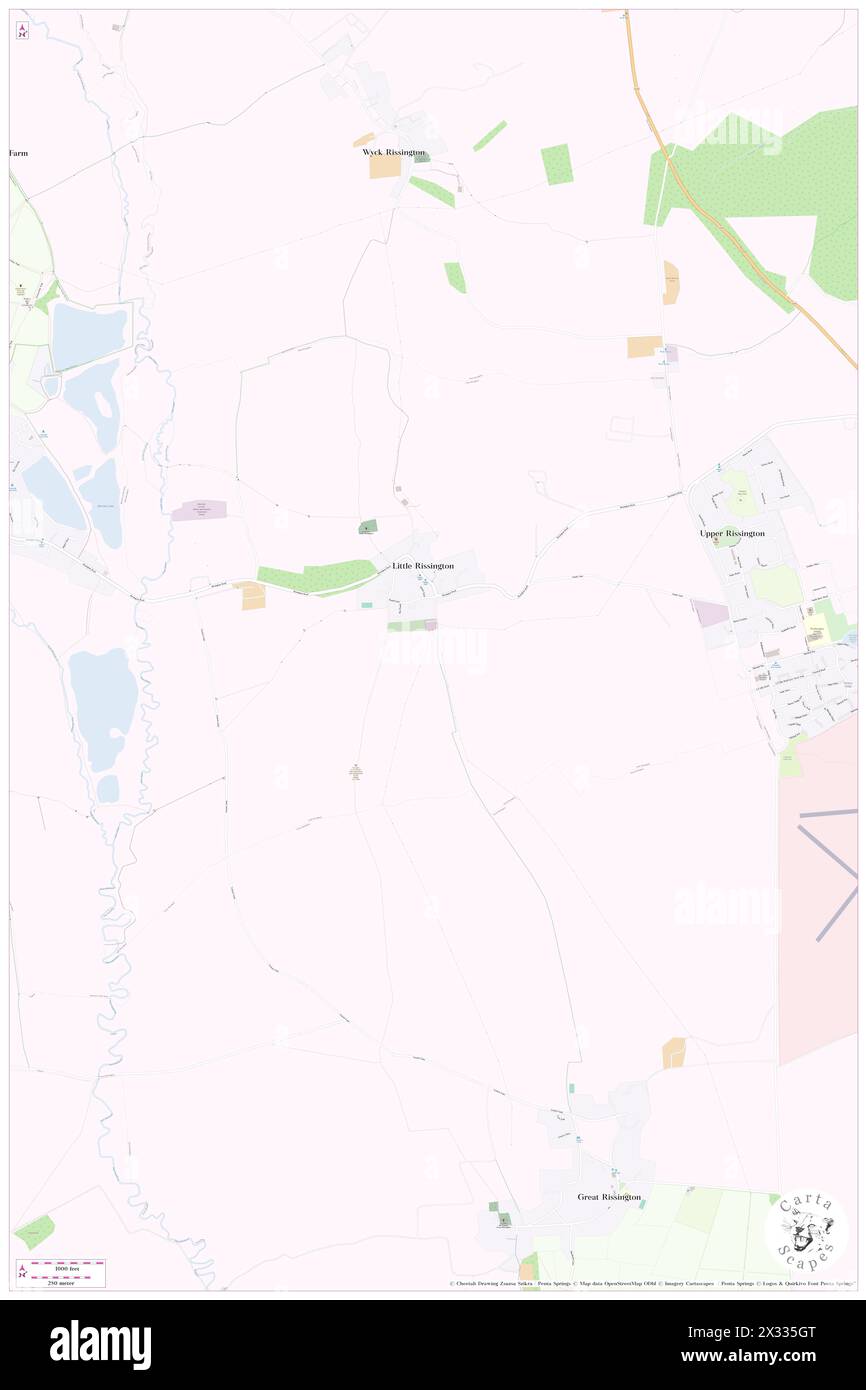 Little Rissington, Gloucestershire, GB, Vereinigtes Königreich, England, n 51 52' 24'', S 1 43' 20'', Karte, Cartascapes Map, veröffentlicht 2024. Erkunden Sie Cartascapes, eine Karte, die die vielfältigen Landschaften, Kulturen und Ökosysteme der Erde enthüllt. Reisen Sie durch Zeit und Raum und entdecken Sie die Verflechtungen der Vergangenheit, Gegenwart und Zukunft unseres Planeten. Stockfoto