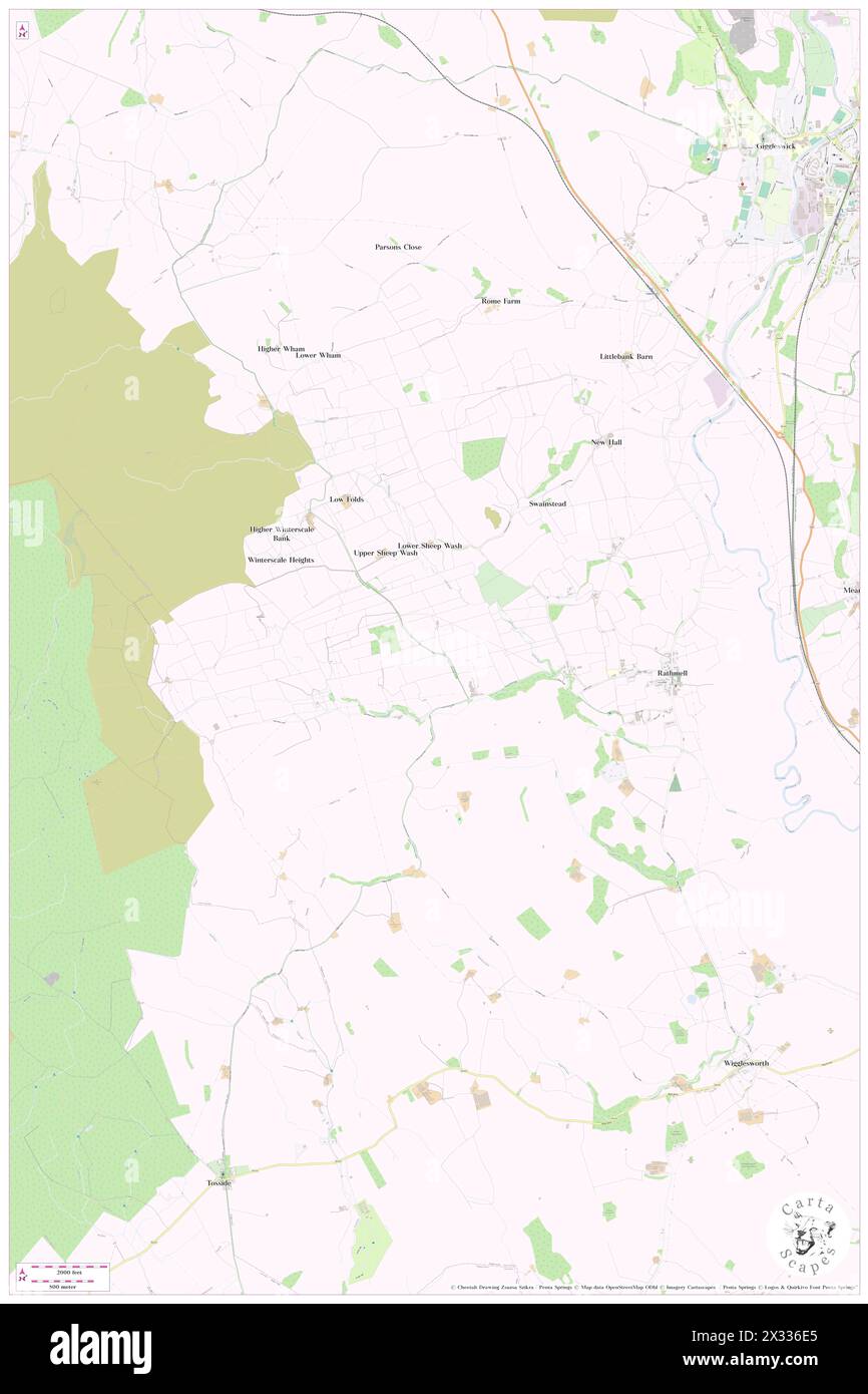 Rathmell, North Yorkshire, GB, Vereinigtes Königreich, England, n 54 2' 11'', S 2 19' 42'', Karte, Cartascapes Map, veröffentlicht 2024. Erkunden Sie Cartascapes, eine Karte, die die vielfältigen Landschaften, Kulturen und Ökosysteme der Erde enthüllt. Reisen Sie durch Zeit und Raum und entdecken Sie die Verflechtungen der Vergangenheit, Gegenwart und Zukunft unseres Planeten. Stockfoto