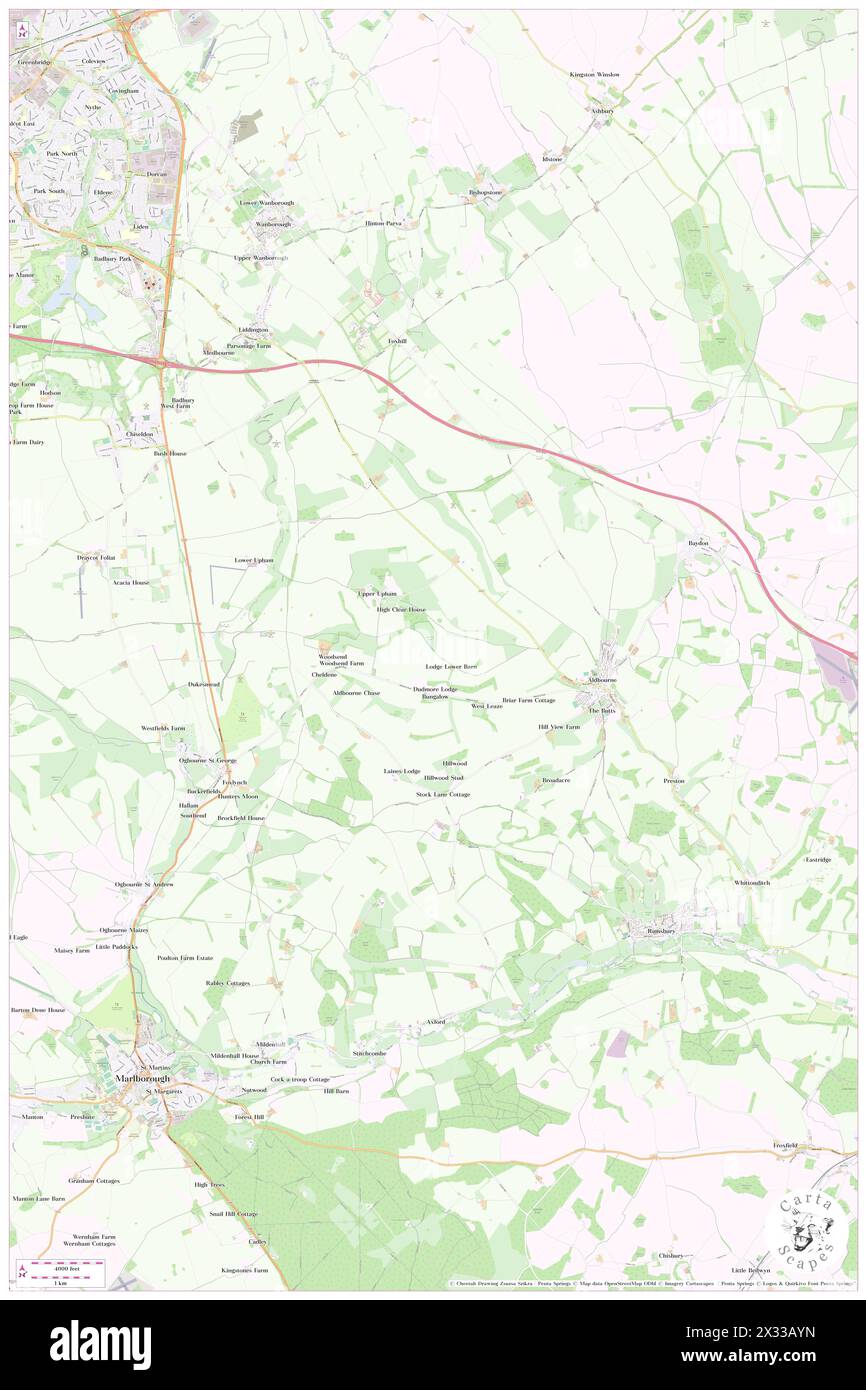 Aldbourne, Wiltshire, GB, Vereinigtes Königreich, England, n 51 29' 3'', S 1 39' 35'', Karte, Karte, Kartenausgabe 2024. Erkunden Sie Cartascapes, eine Karte, die die vielfältigen Landschaften, Kulturen und Ökosysteme der Erde enthüllt. Reisen Sie durch Zeit und Raum und entdecken Sie die Verflechtungen der Vergangenheit, Gegenwart und Zukunft unseres Planeten. Stockfoto