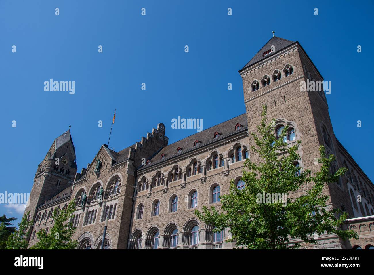 Das preußische Regierungsgebäude im Rheinkomplex Koblenz Stockfoto