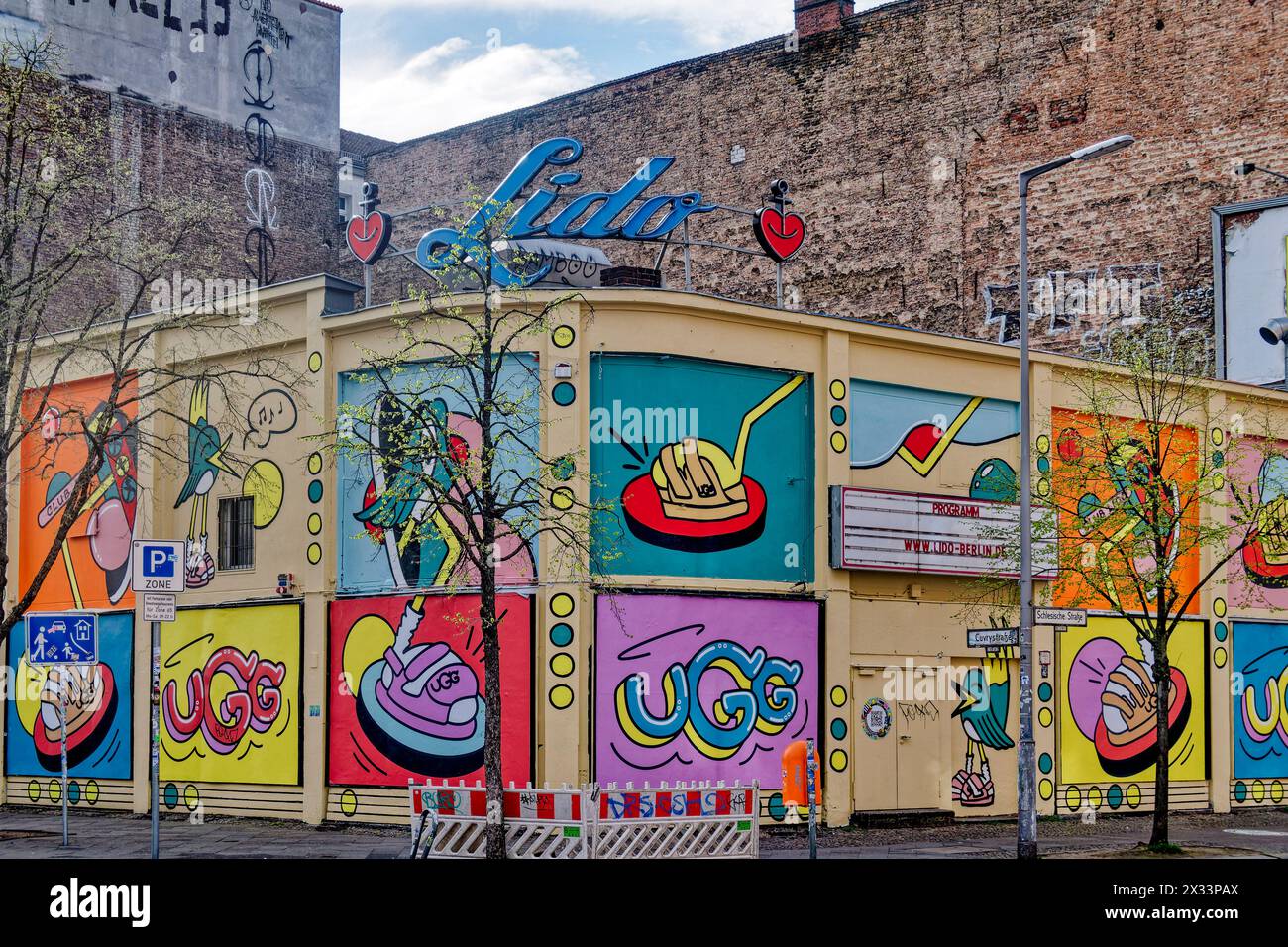 Lido, Tanz und Nachtclub, Graffiti, Kreuzberg, Berlin Stockfoto