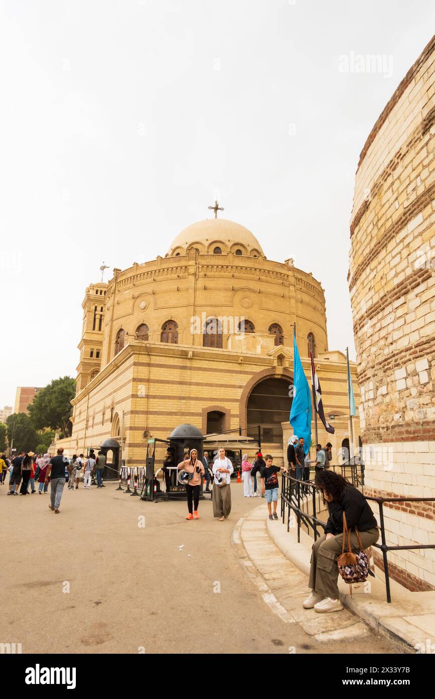 Alte koptisch-griechisch-orthodoxe Kirche St. Georg, Kairo, Ägypten Stockfoto