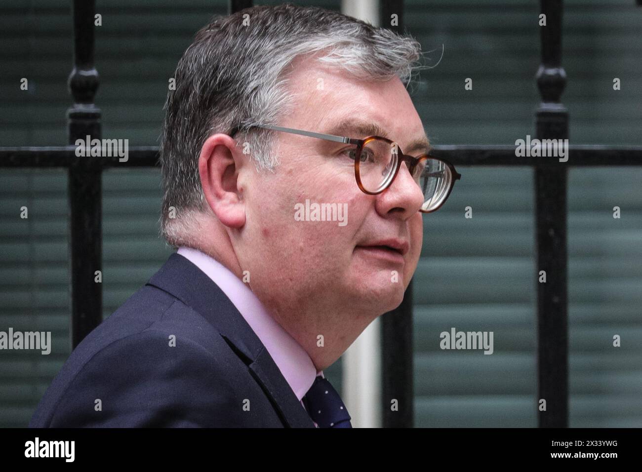 London, Großbritannien. April 2024. Iain Stewart, konservativer Abgeordneter für Milton Keynes South, gesehen in Downing Street seinen Nachmittag. Quelle: Imageplotter/Alamy Live News Stockfoto