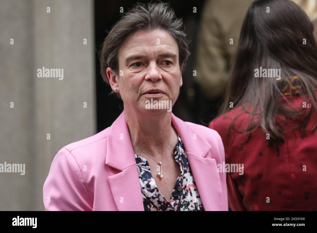 London, Großbritannien. April 2024. Selaine Saxby, Abgeordneter von North Devon, wird an seinem Nachmittag in der Downing Street gesehen. Quelle: Imageplotter/Alamy Live News Stockfoto