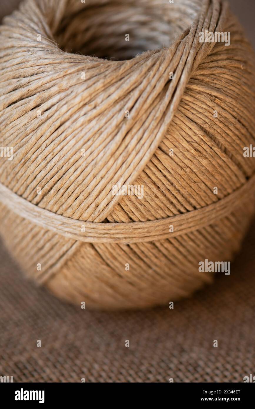 Ball of String, Nahaufnahme Stockfoto