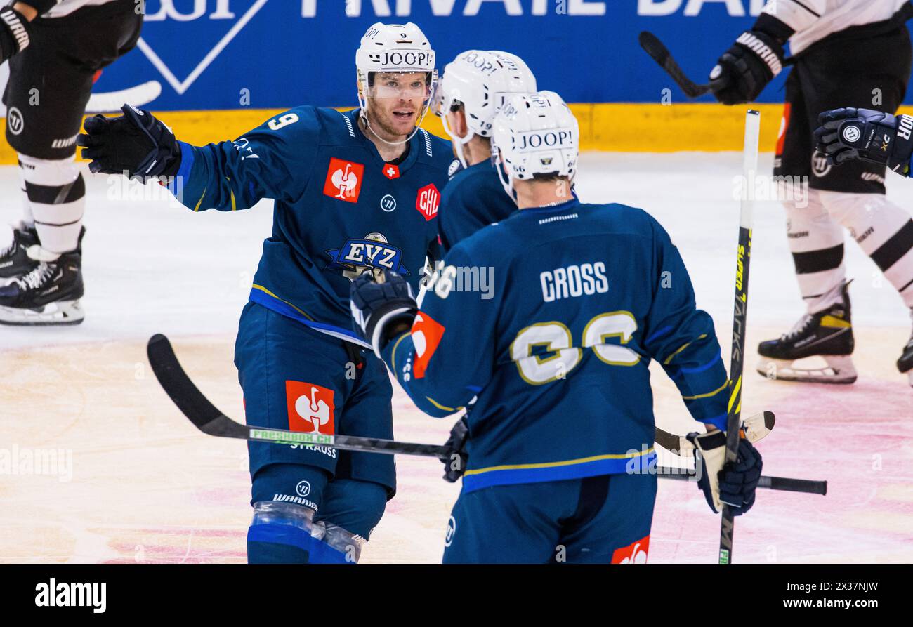 Jubel beim Zuger Stürmer #9 Brian O'Neill. In der 51. Spielminute schiesst der US-Amerikaner das 5:0. (Zug, Schweiz, 10.09.2022) Stockfoto