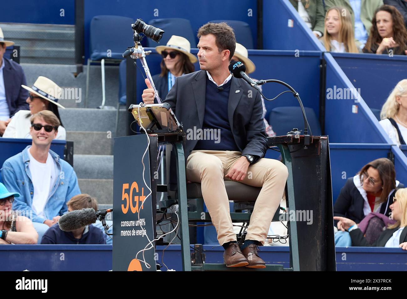 Barcelona, Spanien. April 2024. Tennisrichter am siebten Tag der Barcelona Open Banc Sabadell im Real Club de Tenis Barcelona am 21. April 2024 in Barcelona Credit: DAX Images/Alamy Live News Stockfoto