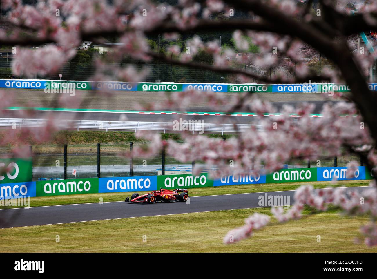 Suzuka Circuit, 5. April 2024: Charles Leclerc (MCO) von Ferrari während des Formel-1-Grand-Prix von Japan 2024. Stockfoto