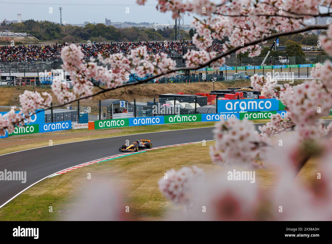 Suzuka Circuit, 5. April 2024: Lando Norris (GBR) von McLaren während des Formel-1-Grand Prix von Japan 2024. Stockfoto