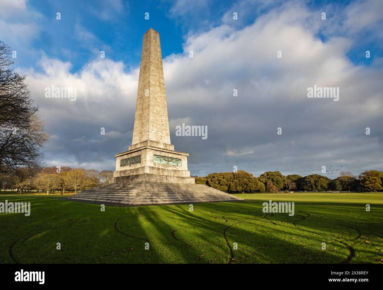 Der Wellington Obelisk im Phoenix Park, Dublin City, Irland Stockfoto