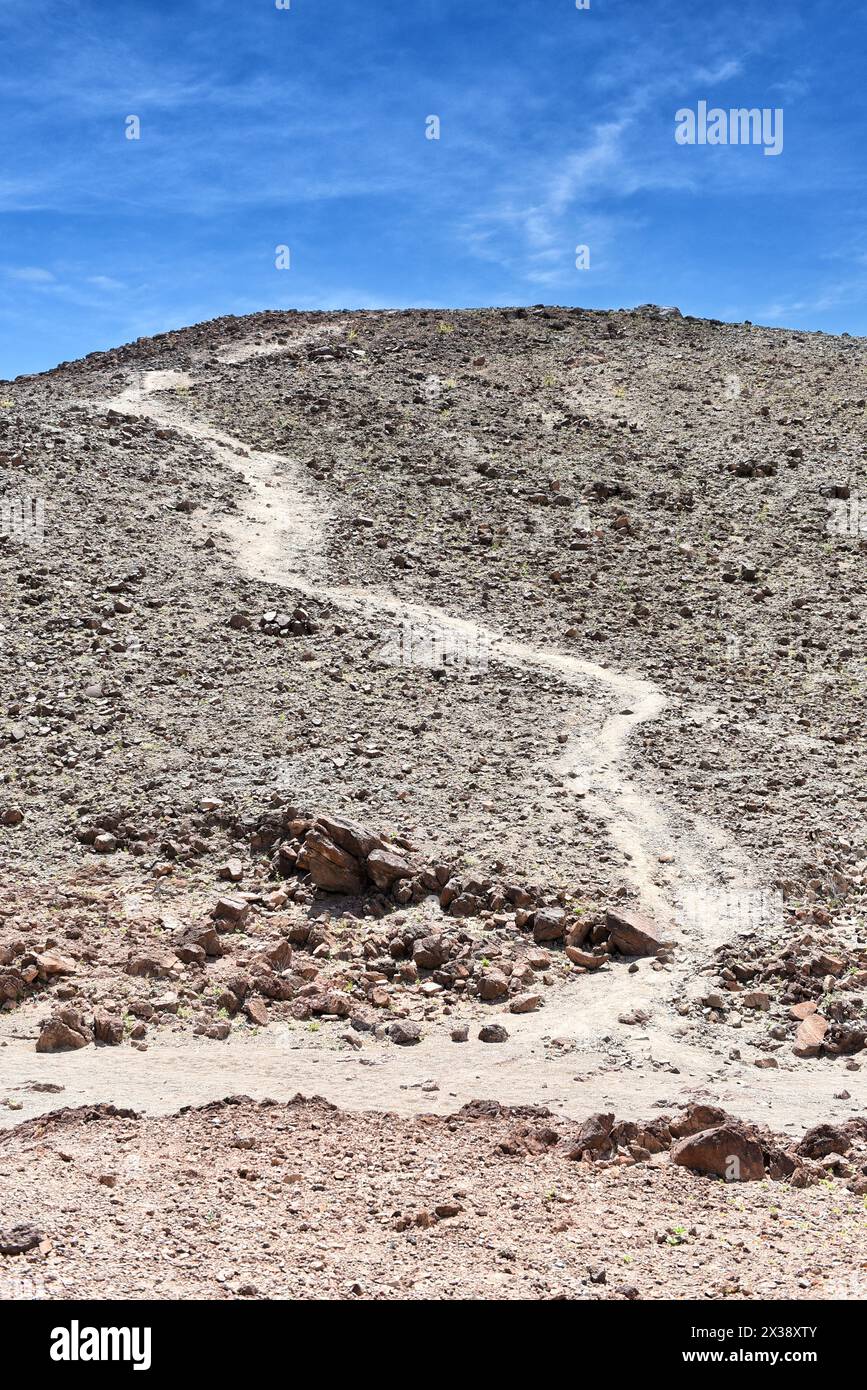 Trail in der Nähe der Artists Palette im Death Valley National Park. Stockfoto