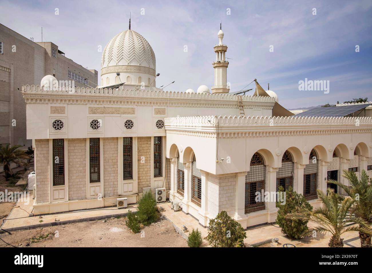sharif al hussein bin ali Moschee in der Stadt Aquba an der roten Küste jordaniens Stockfoto