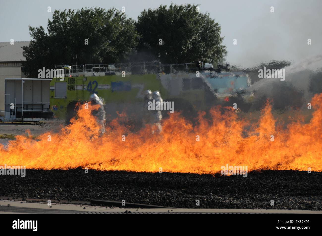 Crashtraining, DFW Airport Stockfoto