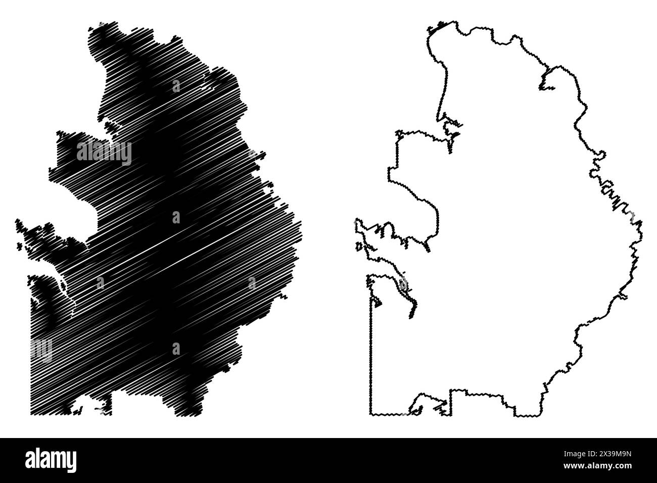 Litchfield Municipality (Commonwealth of Australia, Northern Territory, NT) Karte Vektor Illustration, Scribble Sketch Map Stock Vektor