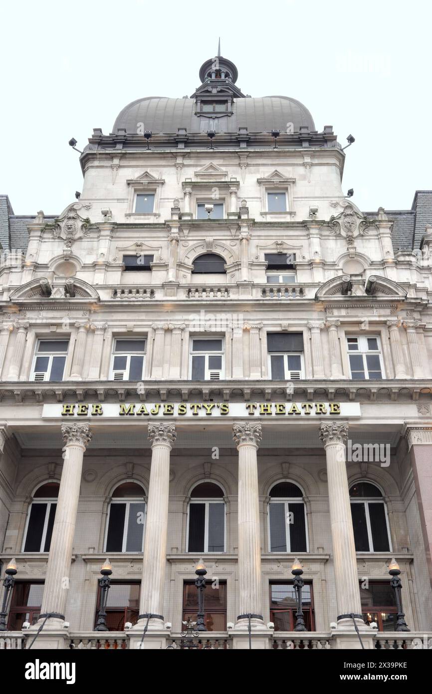 Her (His) Majesty's Theatre, ein West End-Theater im Haymarket in der City of Westminster, London Stockfoto