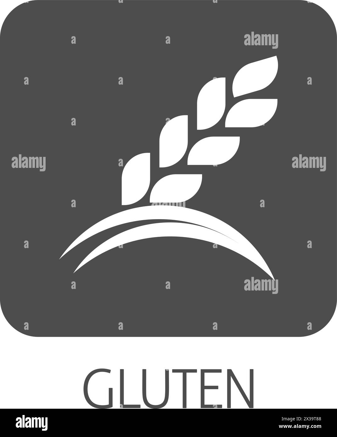 Weizenpflanze Gluten Food Icon Konzept Stock Vektor