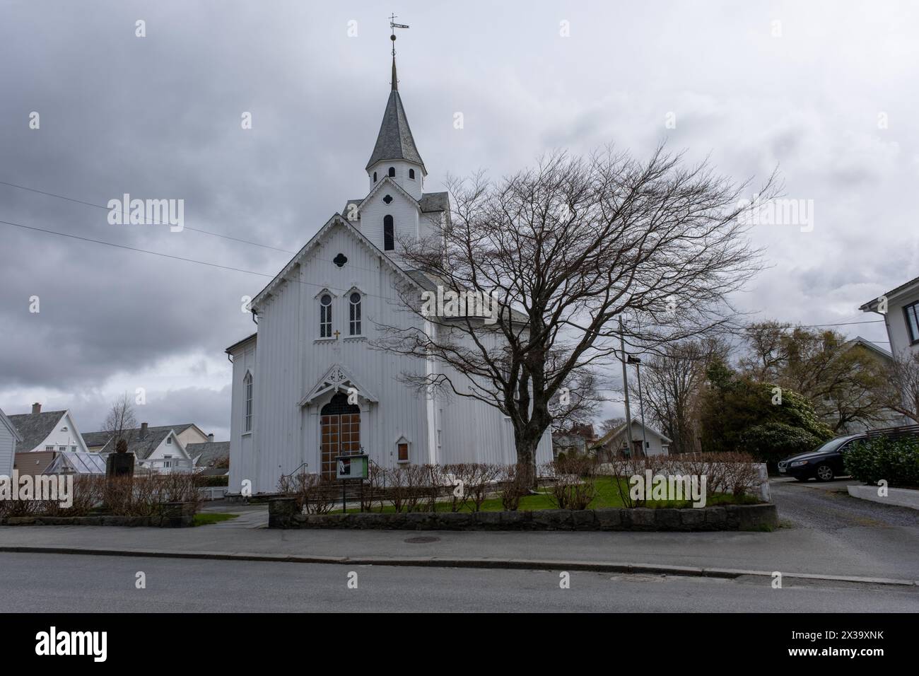 Skåre Kirche, Haugesund, Norwegen Stockfoto