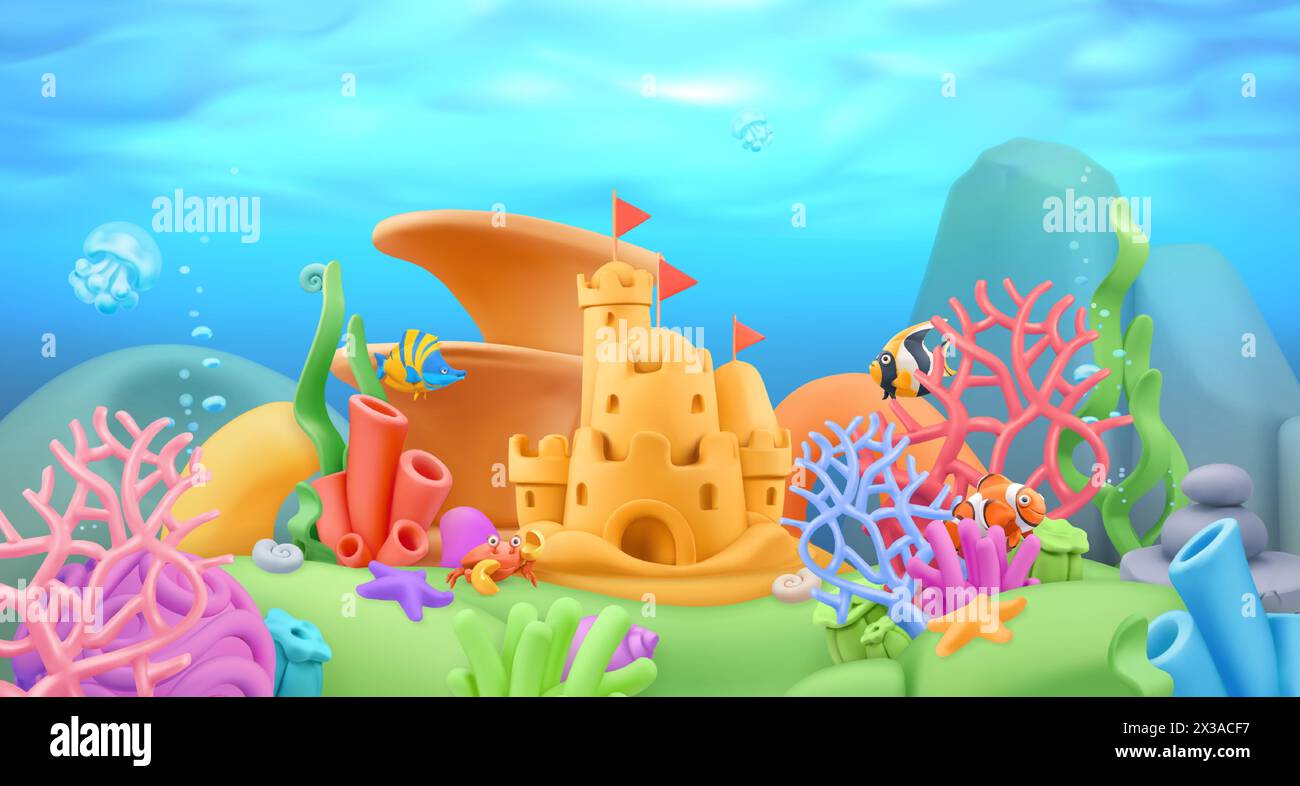 Unterwasser-Aquarium-Hintergrund – Buntes Korallenriff Mit Fischen, 183x61 Cm Vinyl, Einfach Mit Klebeband Anbringen