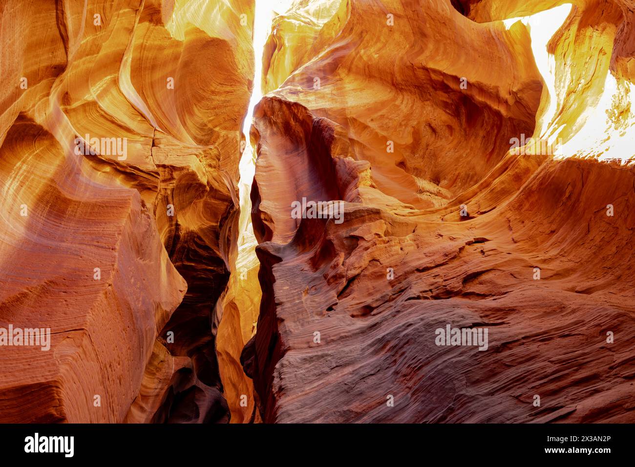 Wunderschöne und farbenfrohe Slot Canyons von Antelope Canyon X Stockfoto