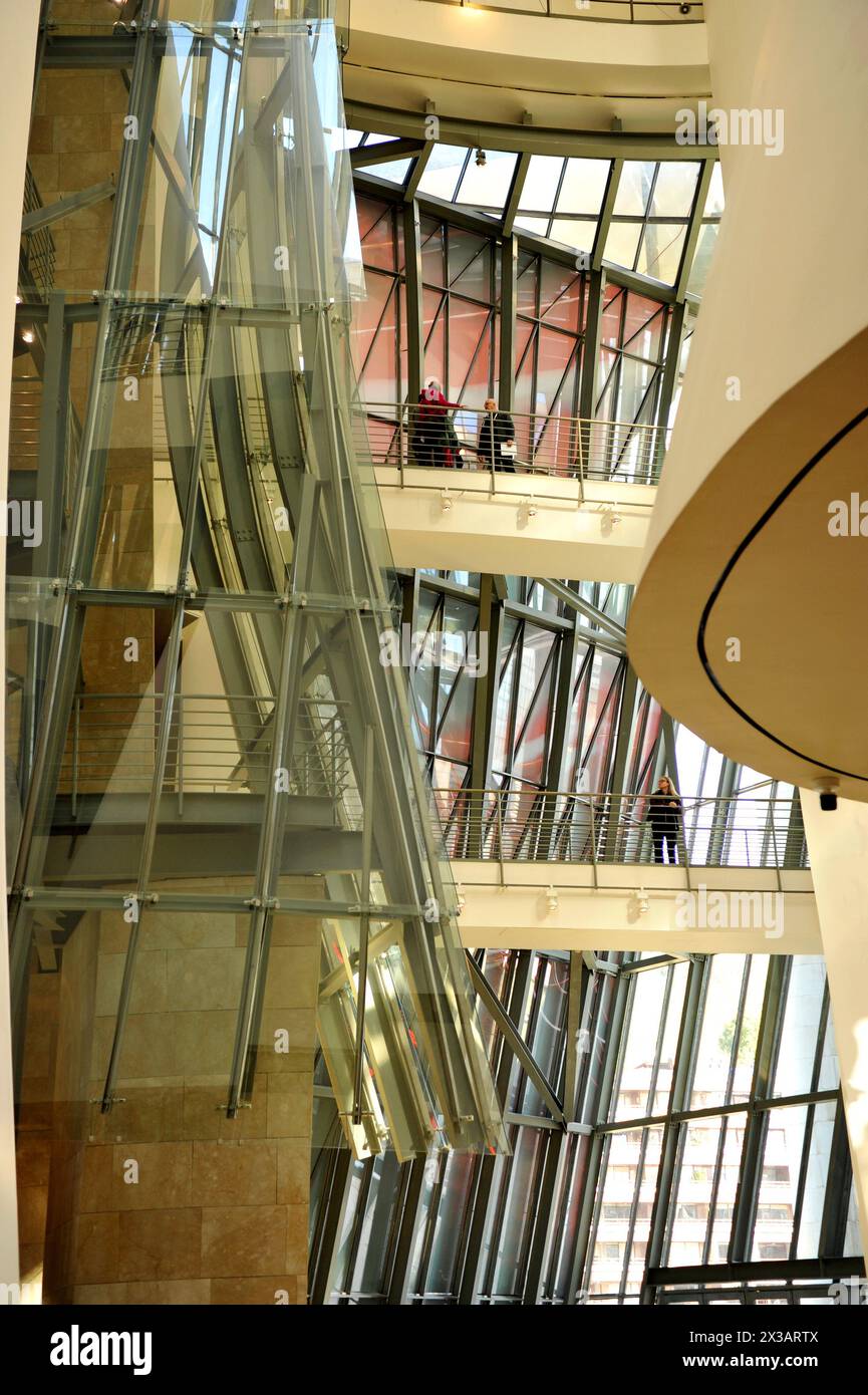 Inneneinrichtung, Guggenheim, Museum, Bilbao, Frank Gehry, Innenraum, Architektur, Spanien, Europa Stockfoto