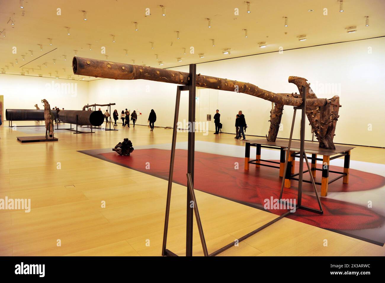 Kunstausstellungsraum im Guggenheim, Museum, Bilbao, Frank Gehry, Architektur, Spanien, Europa Stockfoto