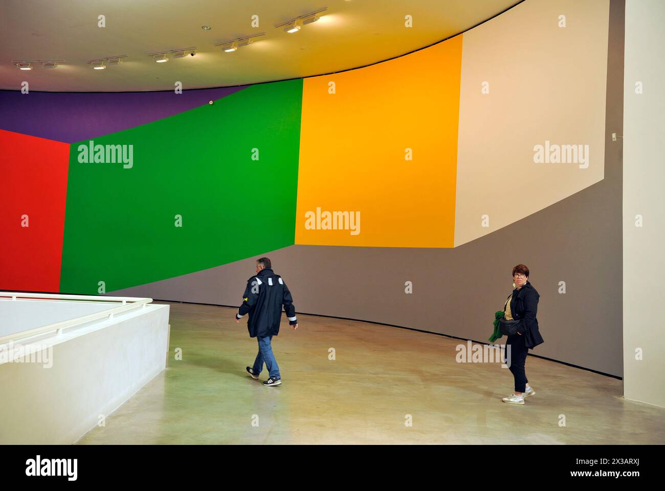 Guggenheim, Museum, Bilbao, Ellsworth Kelly, Malerei, Frank Gehry, Architektur, Spanien, Europa Stockfoto