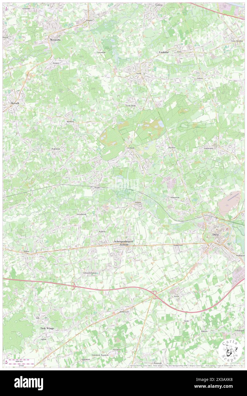 Scherpenheuvel-Zichem, Provincie Vlaams-Brabant, BE, Belgien, Flandern, n 51 0' 37''', N 4 58' 25''', Karte, Cartascapes Map 2024 veröffentlicht. Erkunden Sie Cartascapes, eine Karte, die die vielfältigen Landschaften, Kulturen und Ökosysteme der Erde enthüllt. Reisen Sie durch Zeit und Raum und entdecken Sie die Verflechtungen der Vergangenheit, Gegenwart und Zukunft unseres Planeten. Stockfoto