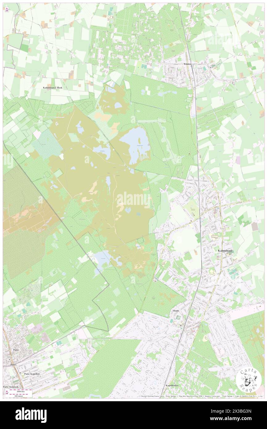 De Zoom - Kalmthoutse Heide, Provincie Antwerpen, BE, Belgien, Flandern, n 51 23' 43'', N 4 26' 27'', Karte, Cartascapes Map, veröffentlicht 2024. Erkunden Sie Cartascapes, eine Karte, die die vielfältigen Landschaften, Kulturen und Ökosysteme der Erde enthüllt. Reisen Sie durch Zeit und Raum und entdecken Sie die Verflechtungen der Vergangenheit, Gegenwart und Zukunft unseres Planeten. Stockfoto