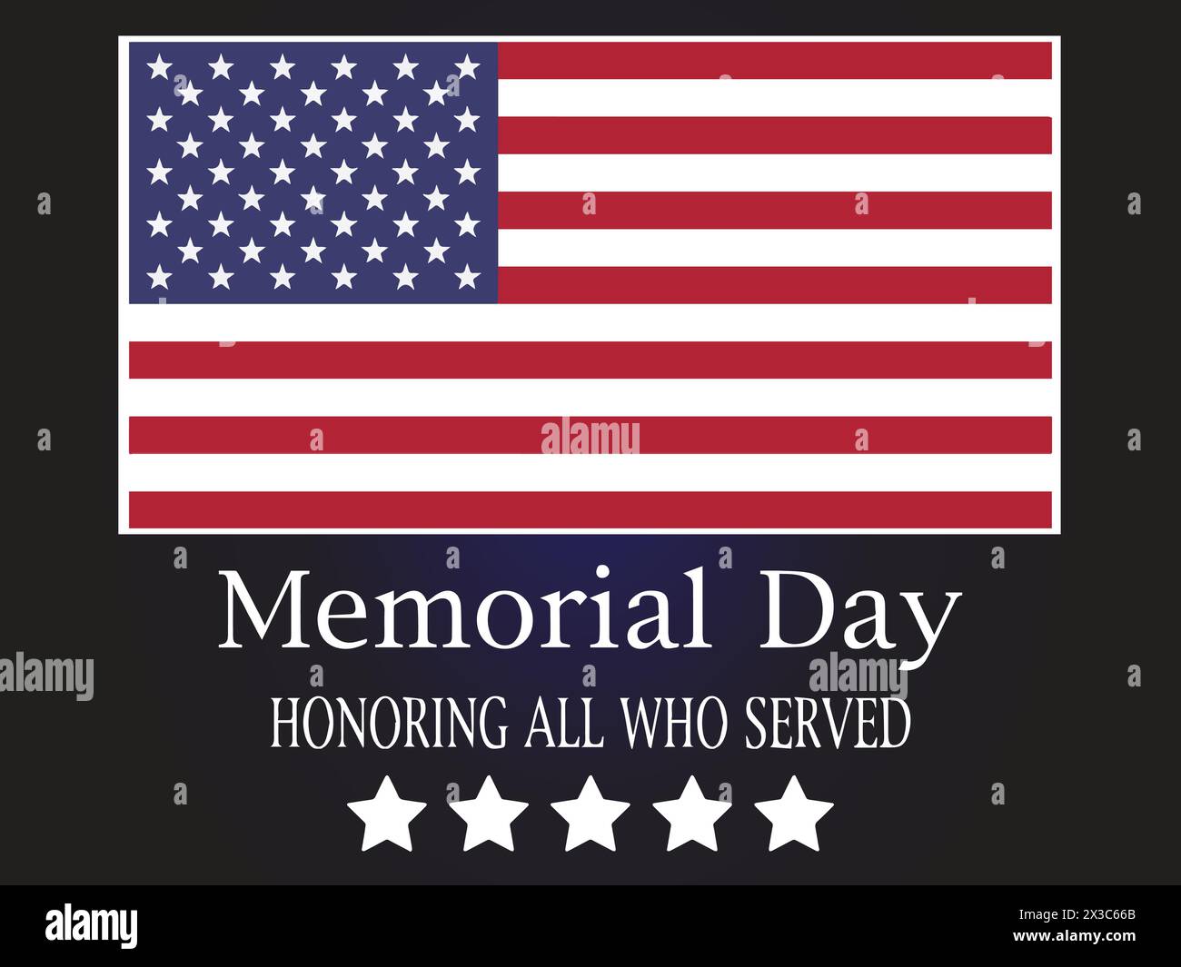 Gedenktag. Zu Ehren aller, die gedient haben. Veteran's Day Illustration mit der amerikanischen Flagge. Stock Vektor