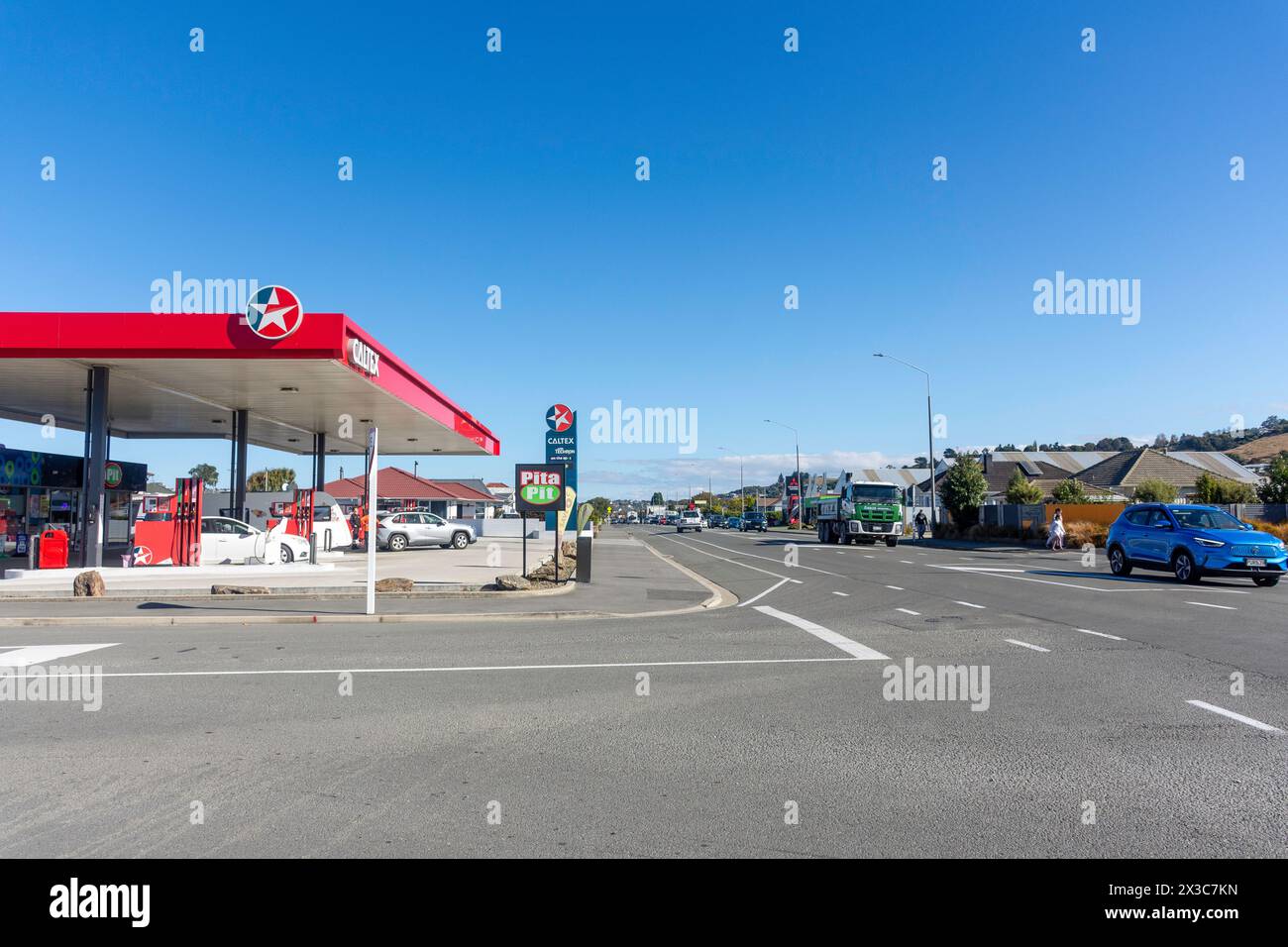 Themse Highway, Oamaru, Otago, Südinsel, Neuseeland Stockfoto