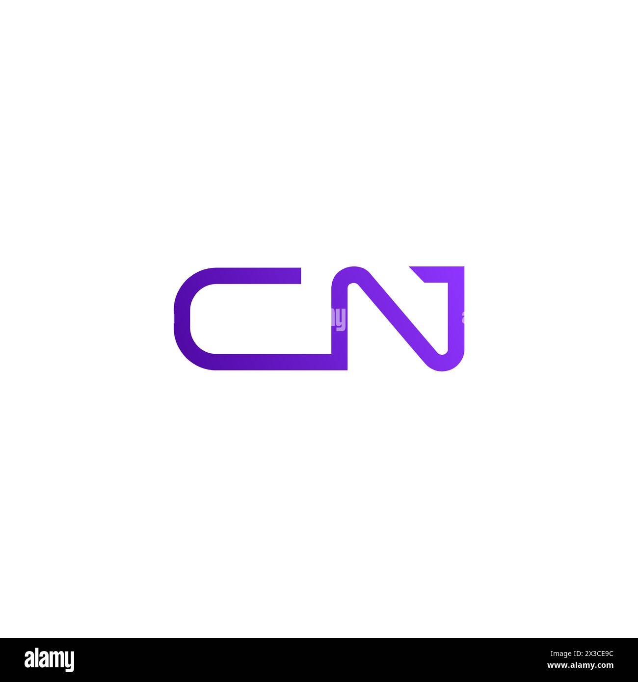 CN-Logo anfänglich einfaches und sauberes modernes Design Stock Vektor