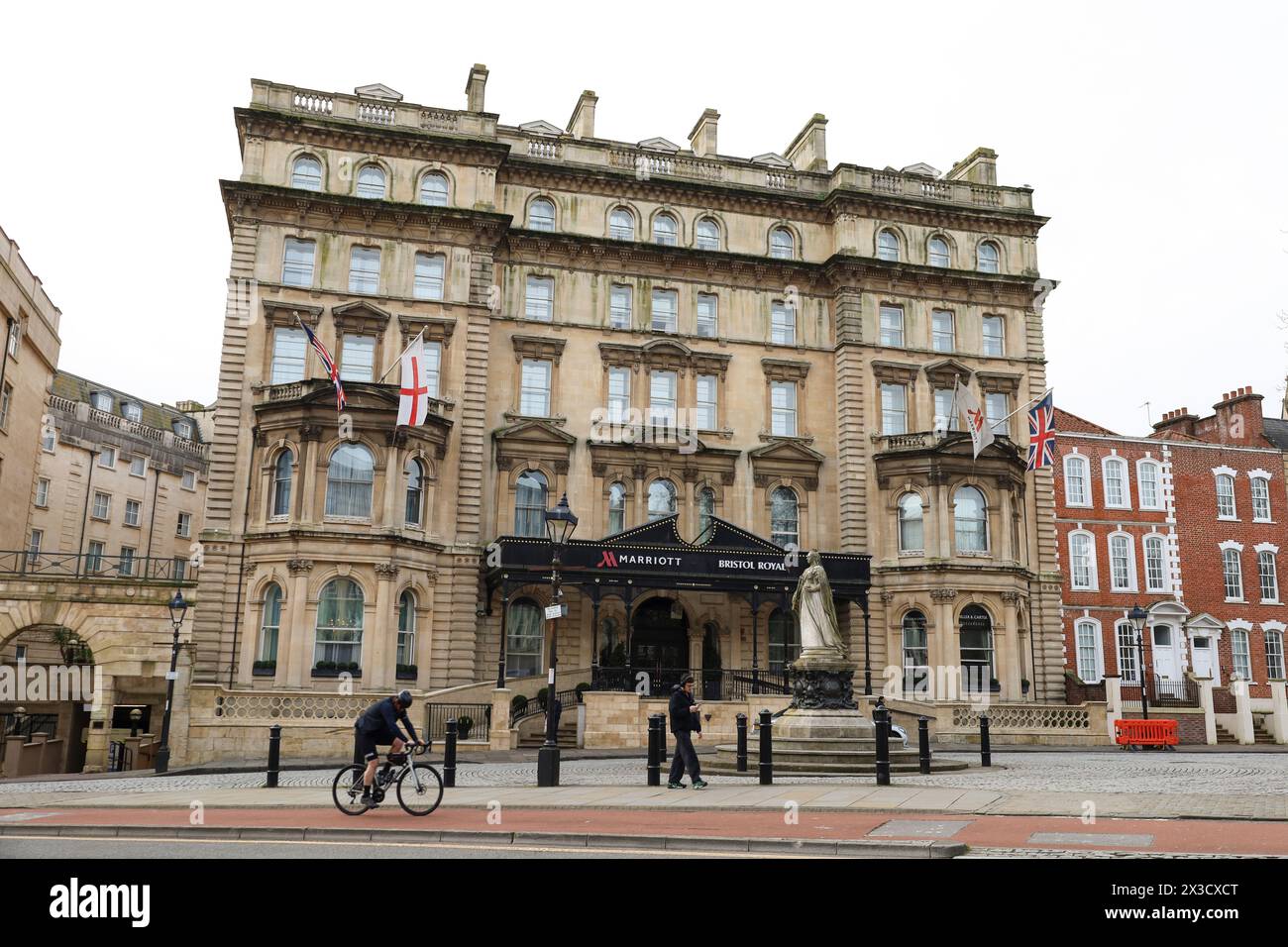 Bristol, England - 28. März 2024: Wunderschönes Bristol Marriott Royal Hotel in Bristol City Stockfoto