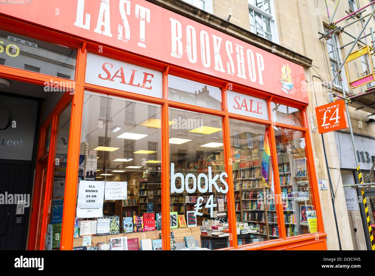 Bristol, England, 30. März 2024: Second-Hand-Buchladen im Zentrum von Bristol Stockfoto