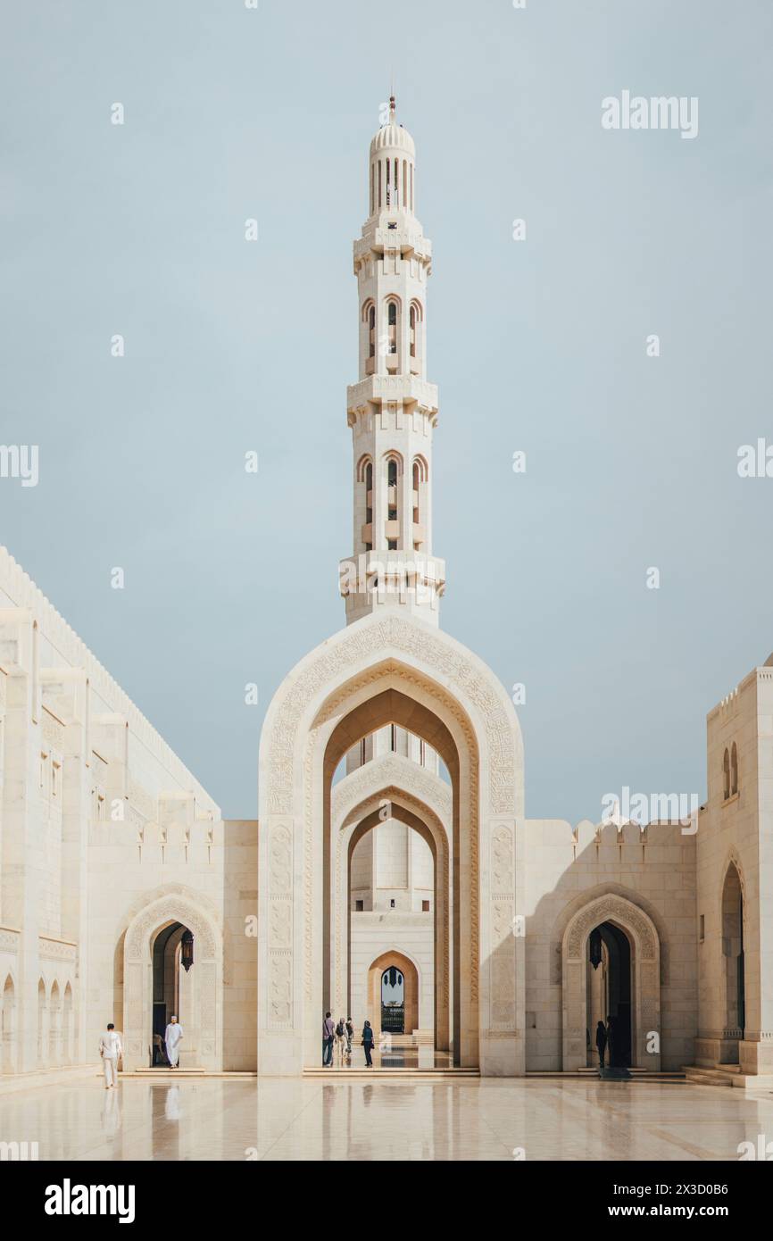 Sultan Qaboos Grand Mosque in Muscat Oman Stockfoto
