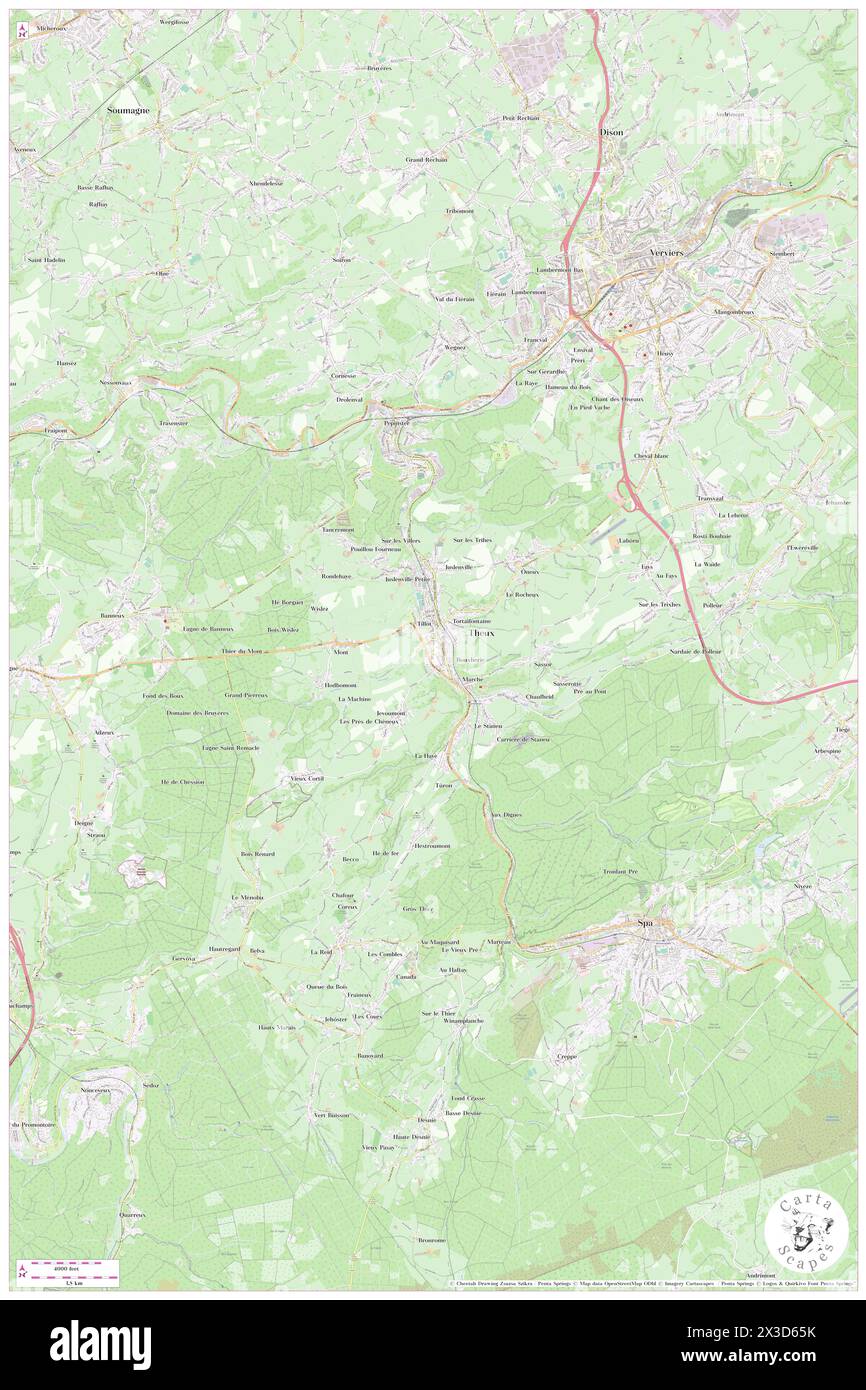 Theux, Province de Liège, BE, Belgien, Wallonien, n 50 31' 59''', N 5 48' 44'', Karte, Cartascapes Map, veröffentlicht 2024. Erkunden Sie Cartascapes, eine Karte, die die vielfältigen Landschaften, Kulturen und Ökosysteme der Erde enthüllt. Reisen Sie durch Zeit und Raum und entdecken Sie die Verflechtungen der Vergangenheit, Gegenwart und Zukunft unseres Planeten. Stockfoto