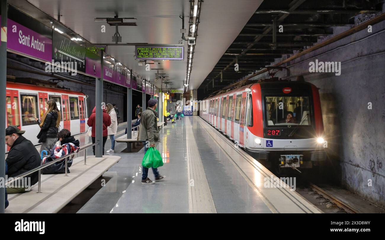 U-Bahn, Barcelona, Katalonien, Spanien Stockfoto