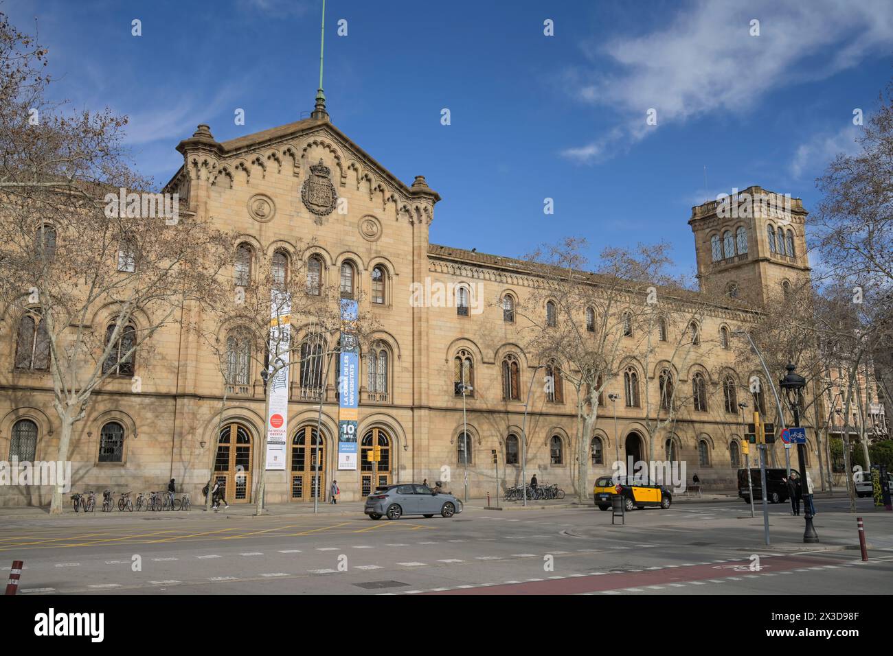 Universitat de Barcelona, Gran Via de les Corts Catalanes, Barcelona, Katalonien, Spanien Stockfoto