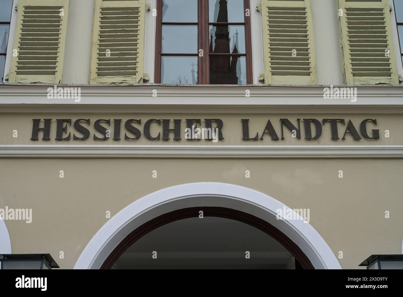 Hessischer Landtag, Schlossplatz, Wiesbaden, Hessen, Deutschland Stockfoto