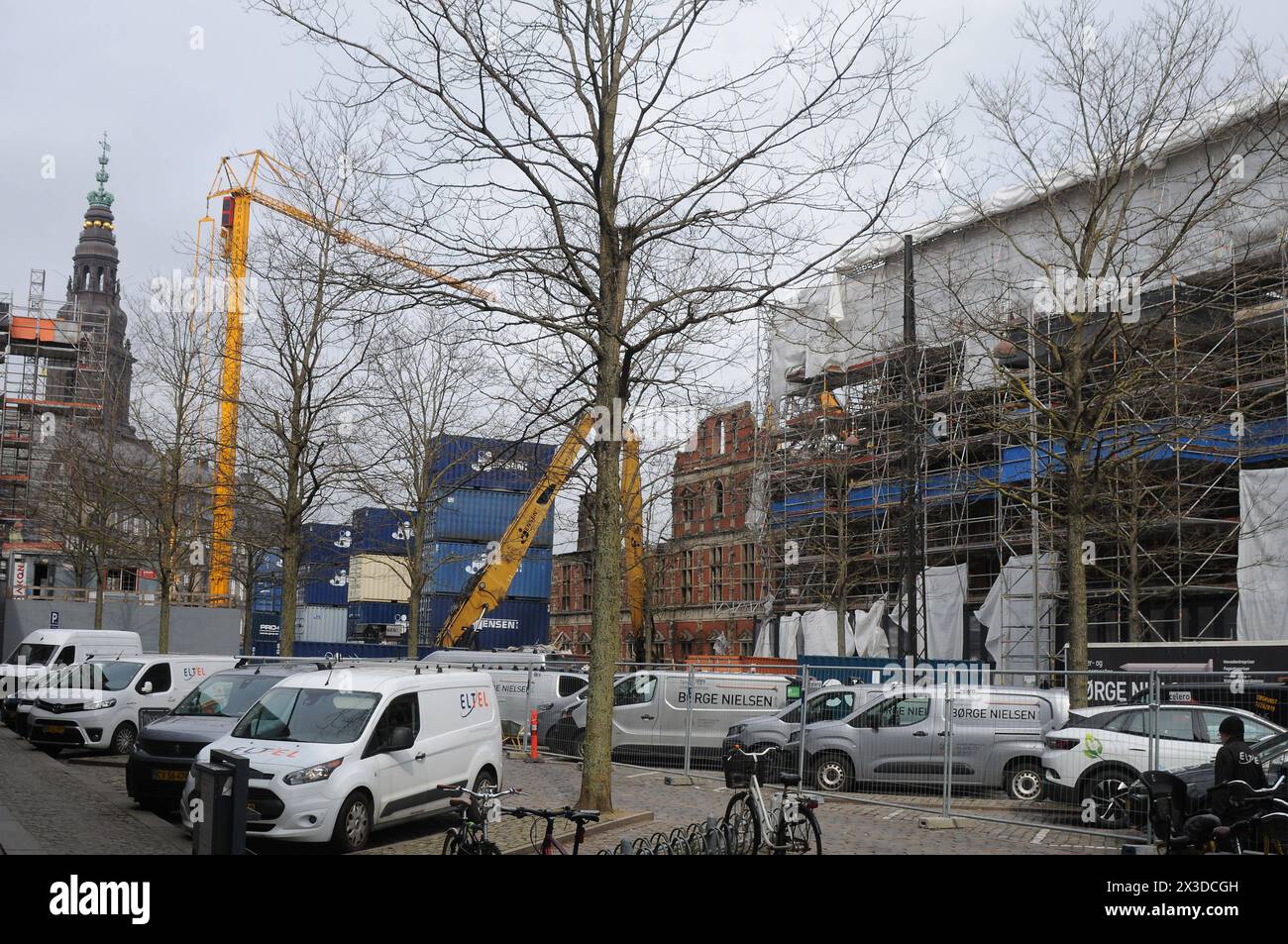 Kopenhagen, Dänemark /26. April 2024/. Blick auf die schwarze diamant-Bibliothek in der dänischen Hauptstadt Kopenhgen. Foto.Francis Joseph Dean/Dean Pictures nicht für kommerzielle Zwecke Stockfoto