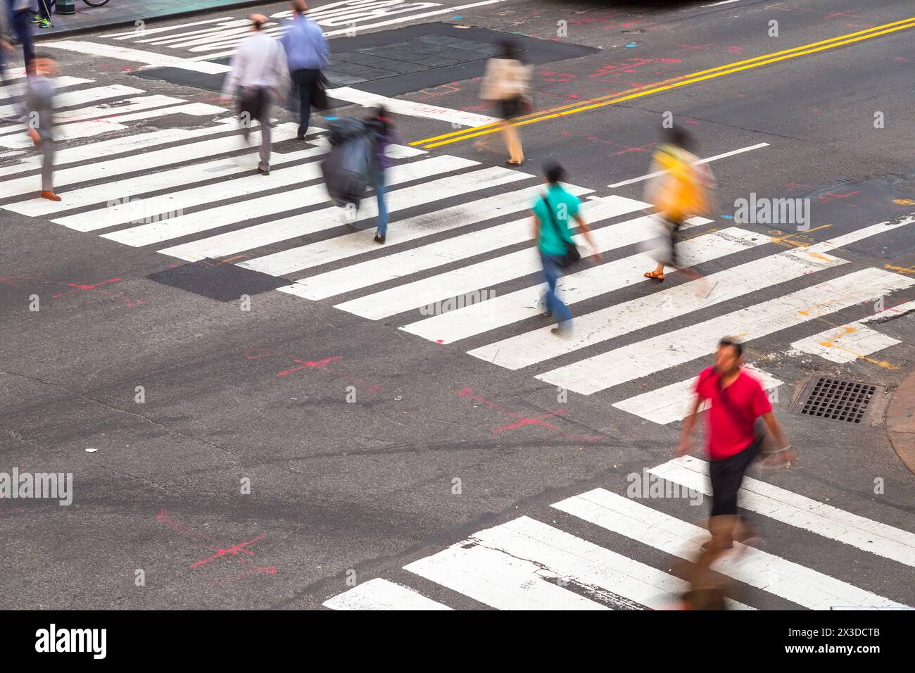 Besetzt Fußgängerübergang, Manhattan, New York, USA Stockfoto