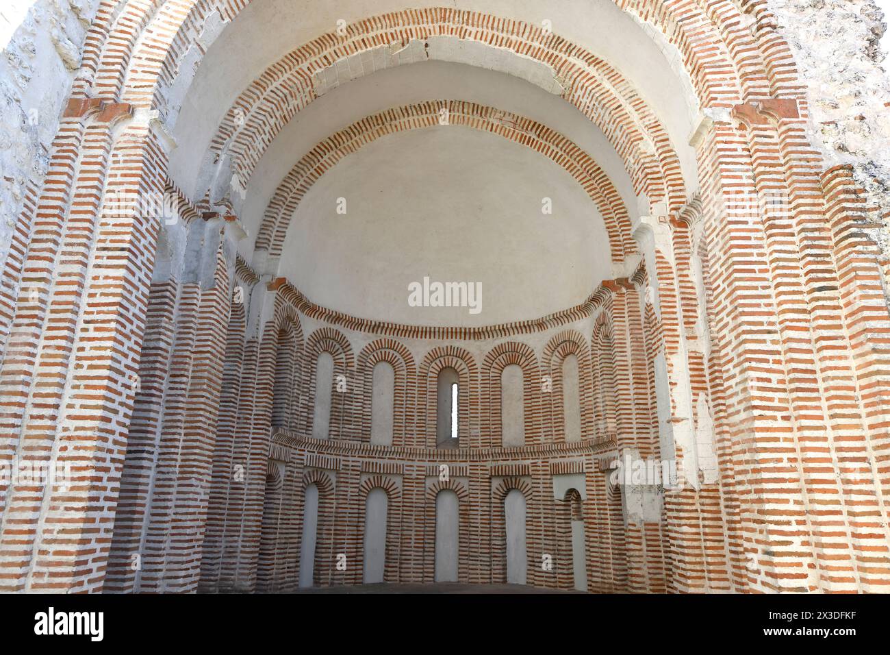 Cuellar, Santiago-Kirche abse (Mudéjar, 13. Jahrhundert). Provinz Segovia, Castilla y Leon, Spanien. Stockfoto