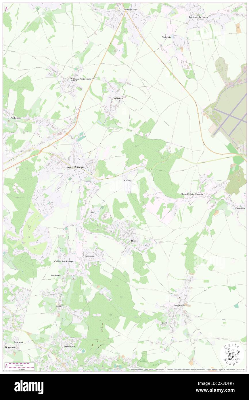 Long Tienne, Province du Brabant Wallon, BE, Belgien, Wallonien, N 50 43' 59''', N 4 43' 0''', Karte, Karte, Karte von Cartascapes Map, veröffentlicht 2024. Erkunden Sie Cartascapes, eine Karte, die die vielfältigen Landschaften, Kulturen und Ökosysteme der Erde enthüllt. Reisen Sie durch Zeit und Raum und entdecken Sie die Verflechtungen der Vergangenheit, Gegenwart und Zukunft unseres Planeten. Stockfoto