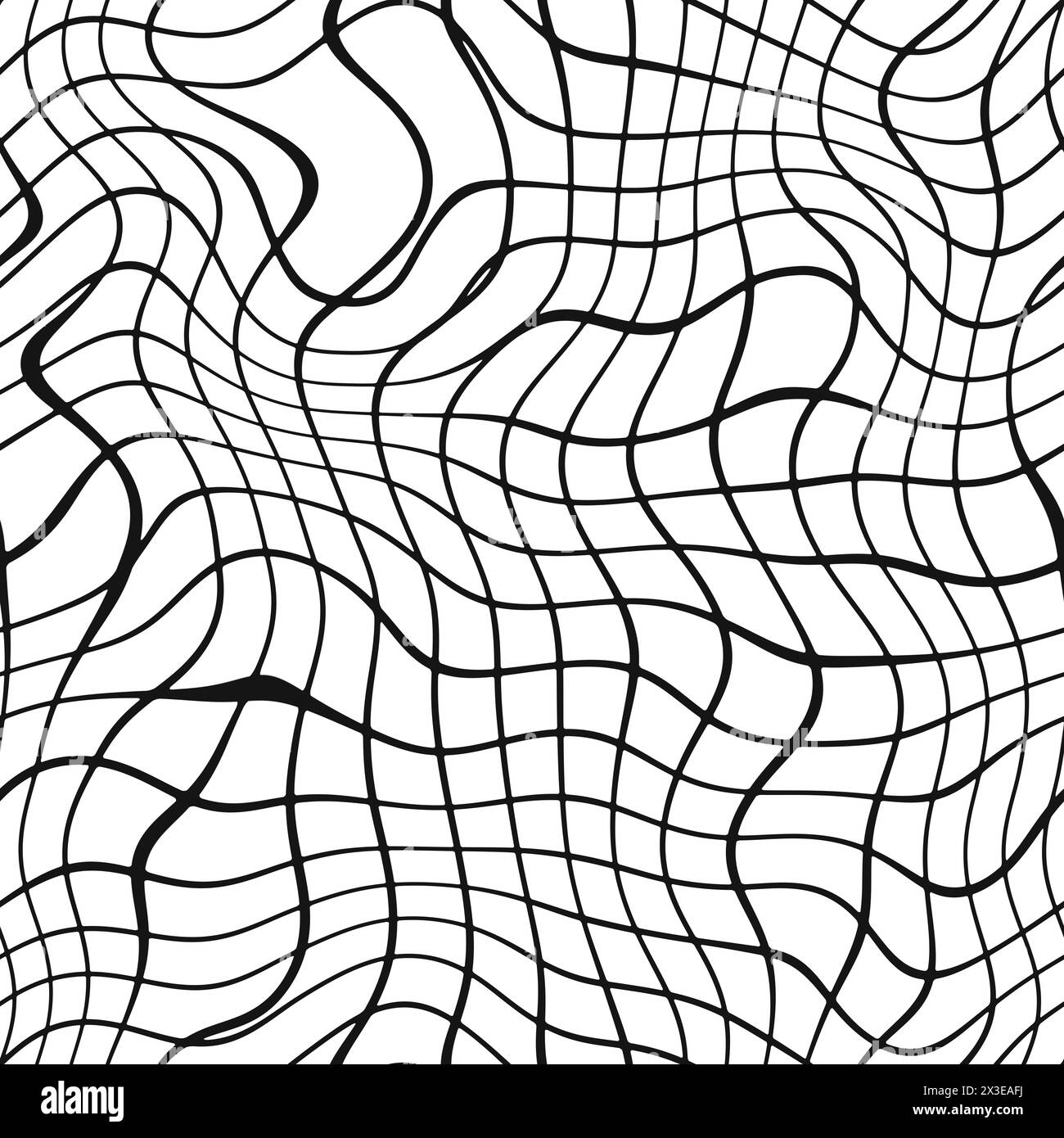 Zarte weiße, chaotische quadratische Punkte auf schwarzem Hintergrund nahtloses Muster. Weiches abstraktes geometrisches Muster. Punktiert Flecken, Flecken, Flecken nahtloses Muster Stockfoto