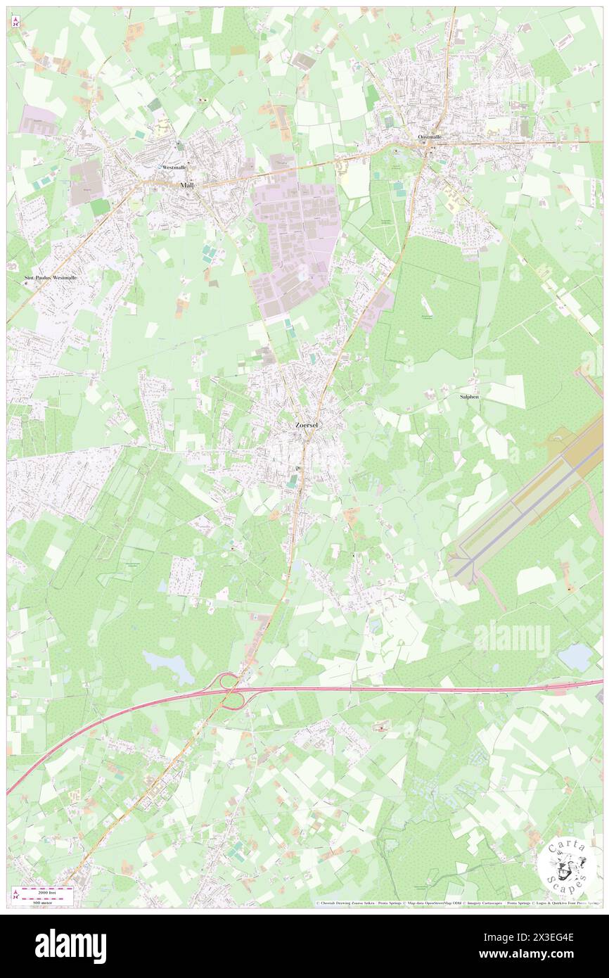 Zoersel, Provincie Antwerpen, BE, Belgien, Flandern, n 51 16' 5''', N 4 42' 46'', Karte, Cartascapes Map, veröffentlicht 2024. Erkunden Sie Cartascapes, eine Karte, die die vielfältigen Landschaften, Kulturen und Ökosysteme der Erde enthüllt. Reisen Sie durch Zeit und Raum und entdecken Sie die Verflechtungen der Vergangenheit, Gegenwart und Zukunft unseres Planeten. Stockfoto